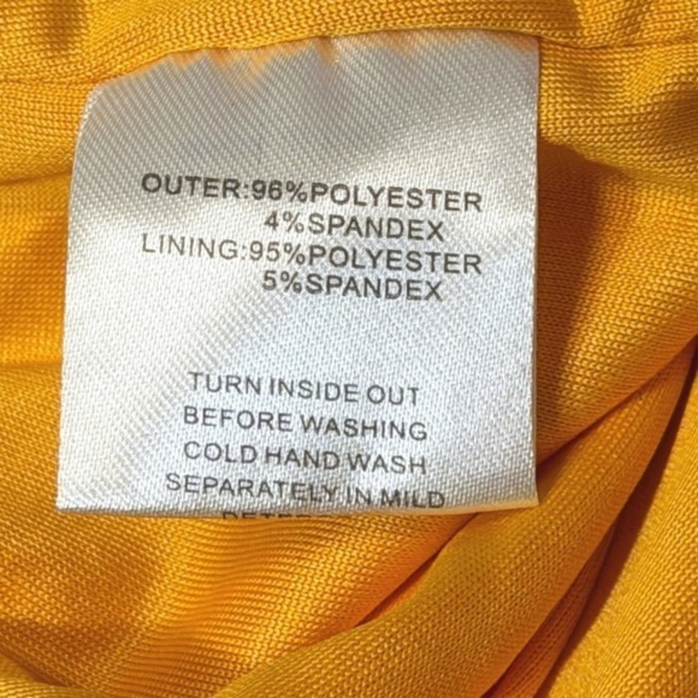 Sabo Myri Skirt NWT Womens Size XL Gold Yellow Stretch Mini Lined Euro Summer - Picture 8 of 11